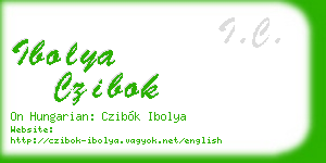 ibolya czibok business card